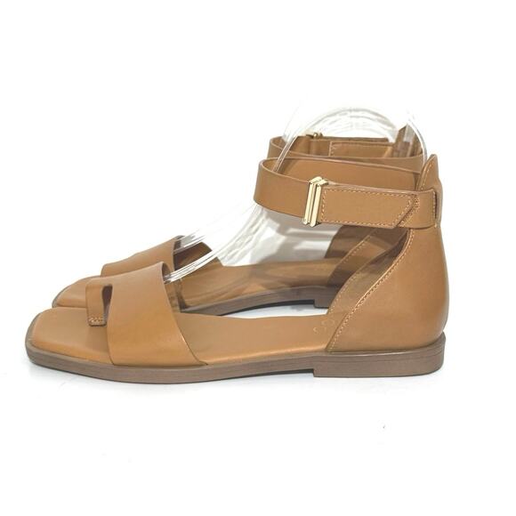 Franco Sarto Miras Women’s Size 7 Tan Leather Toe Loop Ankle Strap Sandal - Picture 3 of 12